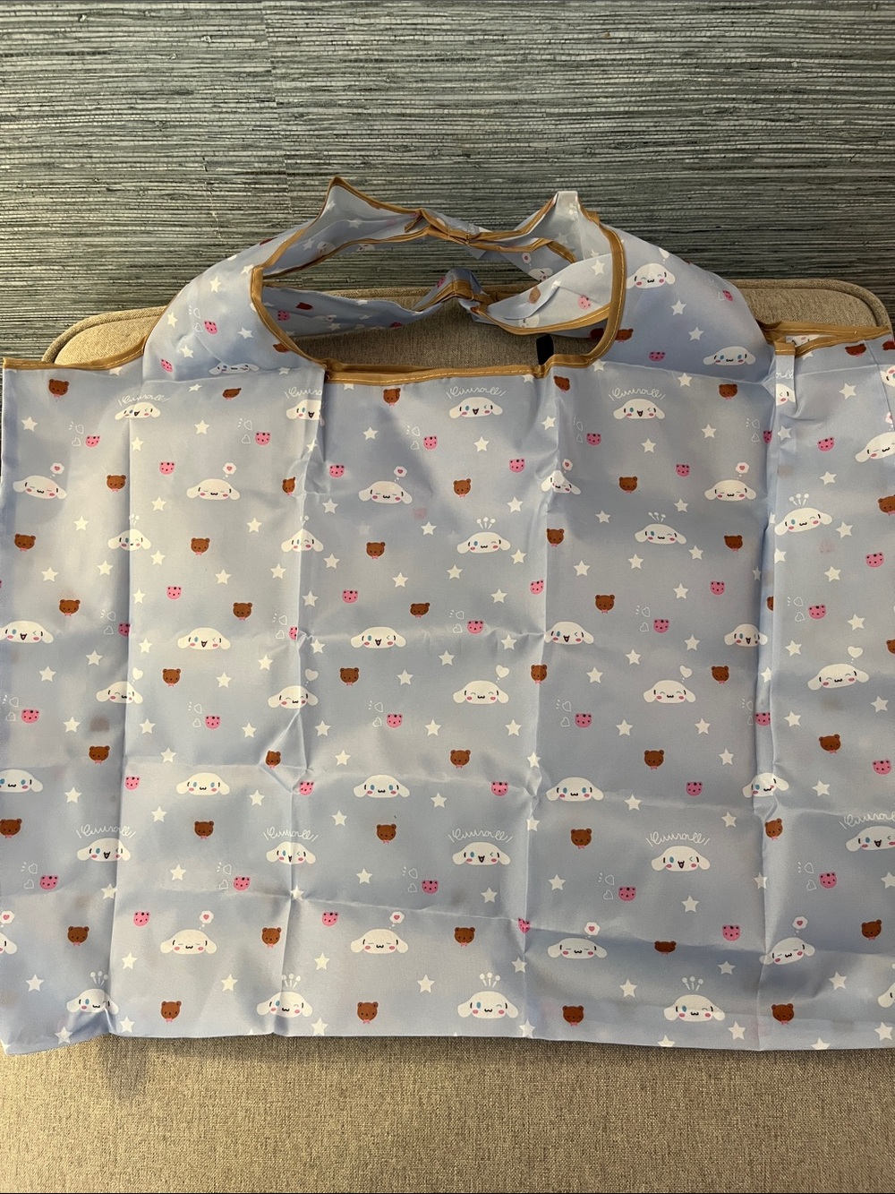NEW Cute Light Blue Cinnamoroll Foldable Shopping Bag